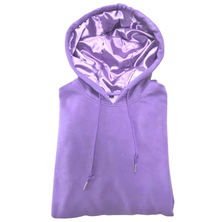 Custom Colorful Hoodie With Lined Hood New Style Hoodies Plain Hooded  Men Satin Lined Hoodie