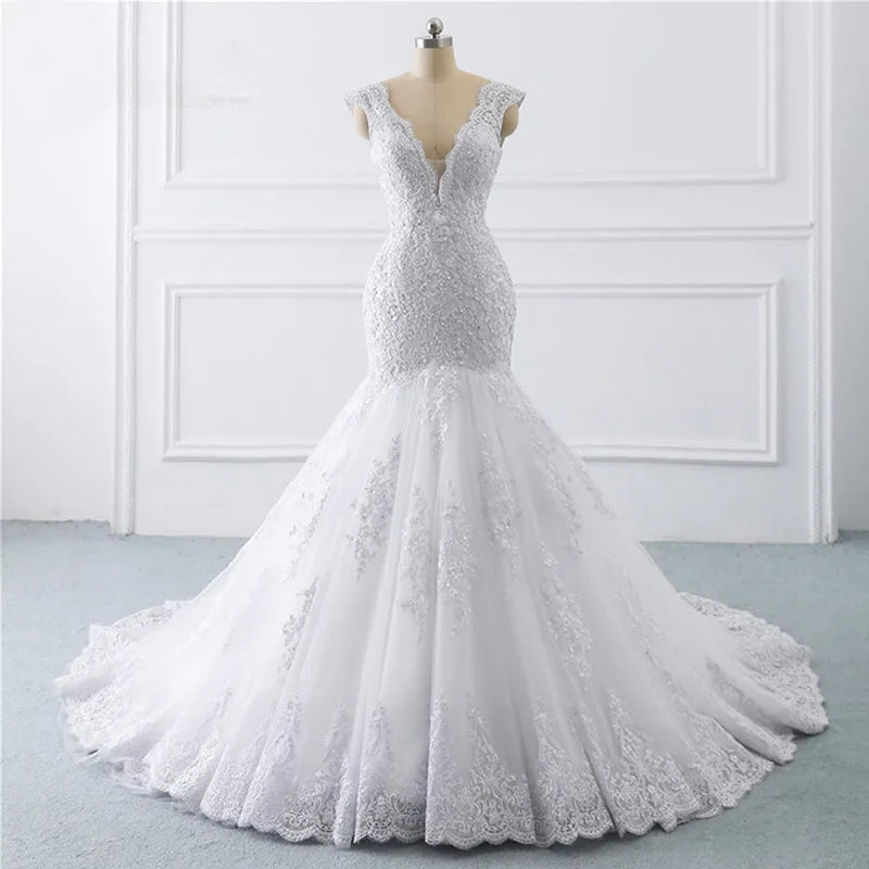 Vestido De Noiva Elegant Casual Dresses Embroidery Sheath Lace Bridal Gowns Plus Size Bridal Prom Wedding Dresses
