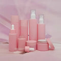 Hot Selling pink Cosmetics Packaging Bottle Glass Essential Oil Dropper Set Cream Jar 15ml 30ml 50ml 100ml 120ml Lotion Bottle