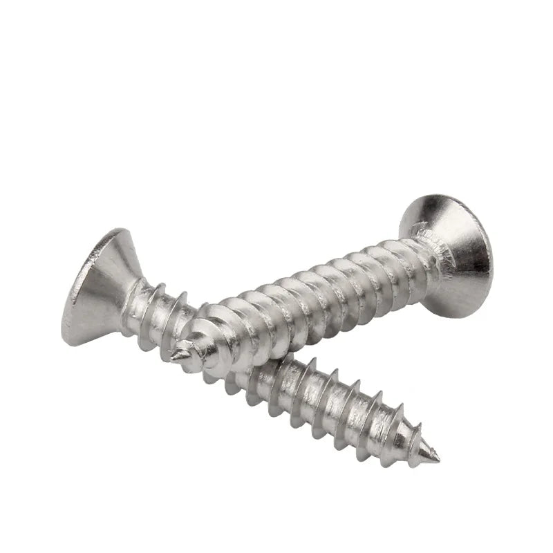Stainless Steel Self-Tapping Hexagon Countersunk Screws-Metric/Inch Sizes