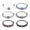 Handmade Adjustable Jesus String Braided Rope Bracelet  Friendship Jewelry Christian Gifts Square Cross Bracelet Men