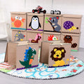 Foldable Large Capacity Canvas Baby Toy & Kids Clothing Storage Chest with Minimalist Design