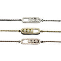 Wholesale Female Gifts Women Boho Jewelry Link Chain Zirconia Stylish Crystal Beads Boho Bracelet