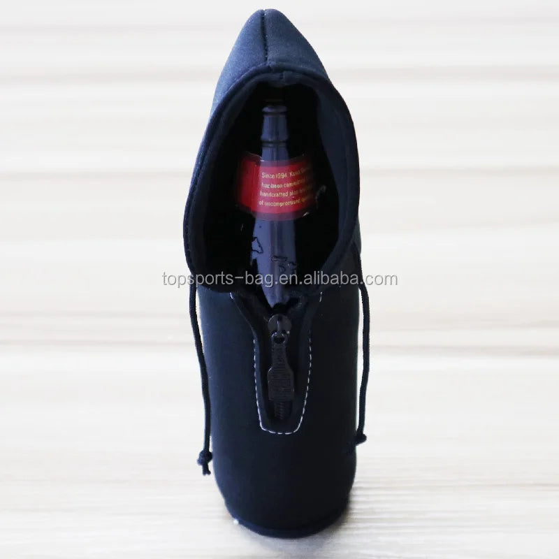 Jacket Coat Insulated Beer Soda Bottle Sleeve Cooler Neoprene Can Cooler Holder with Zipper