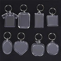 Wholesale Mix Rectangle Heart Round Blank Acrylic Keychain