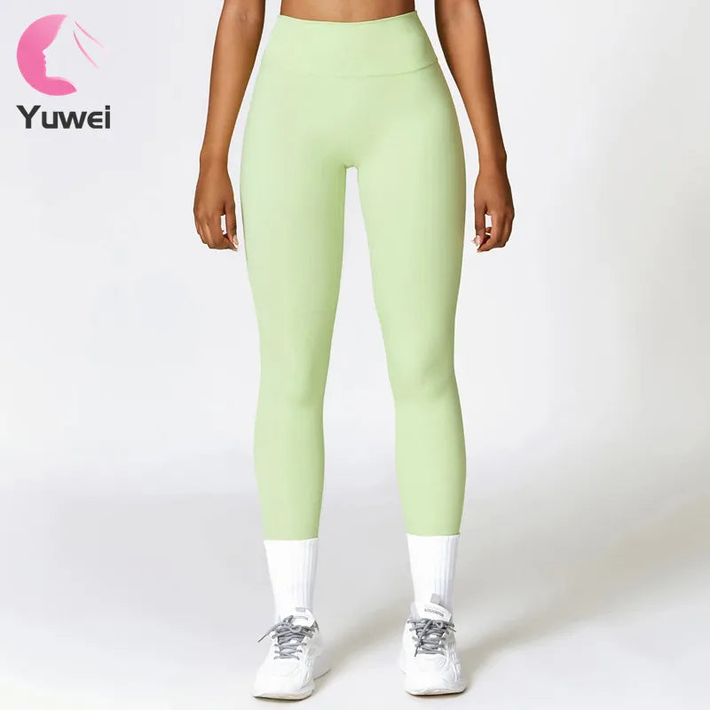 High Waisted Athletic Gym Scrunch Butt Yoga Pants Leggings Custom Breathable Knitted Cotton Solid Pattern for Tik Tok Hot for Wo