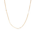 Chris April Low MOQ 316L Stainless Steel Simple Stackable Freshwater Pearls Chain Gold Link Necklace