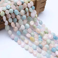 Fashion Wholesale 8-10mm Irregular Natural Genuine Morganite Stone Beads Kuoyu Brand 38cm Strand for Jewelry Making