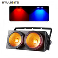 2x100W RGBWAuv LED COB Par Lights 6-in-1 Stage Fresnel Flash Strobe Wash for DJ Church Party Disco DMX Sound Activated