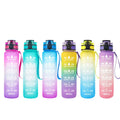 Motivational Time Marked Bottles Fitness Workout Plastic Water Bottle with Time Markings & Measurements 1000ml