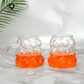 Nordic Style Cute Simple Juice Drink Cup Home Shaped Designer Glass Cup with Handle