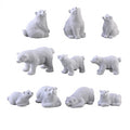fairy Garden Christmas Ornaments Animals Diy Miniature Figurines Resin Bear Mini