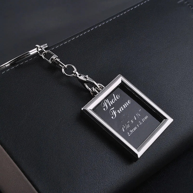 Wholesale Custom Blank Keychain Photo Frame Keyring Keychain For Boy & Girl Friend Gift