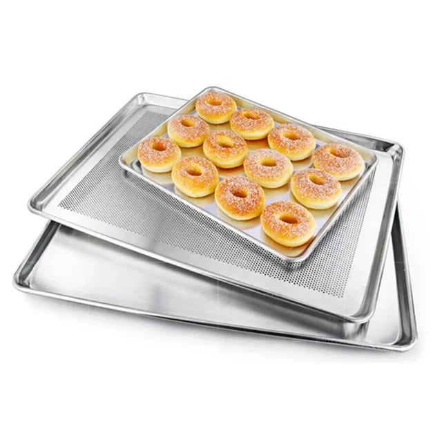 Commercial Grade Bakery Full Size Perforated Sheet Pan Baking Tray