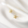 Fashion  925 Sterling Silver Mini Cute Flower Stud Earrings for Women Jewelry