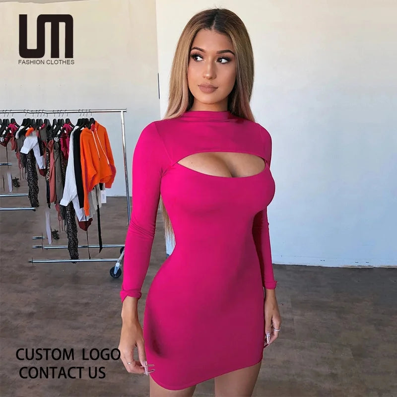 Liu Ming Cheap Wholesale Selling Fashion Sexy Corset Clothes Club Hollow Out Bodycon Mini Dresses for Women