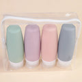 New Arrivals Folding Shampoo Squeeze Bottle 60Ml Kids Travelling Bottle 4-In-1 Travel Bottle Set Silicone Tube Travel