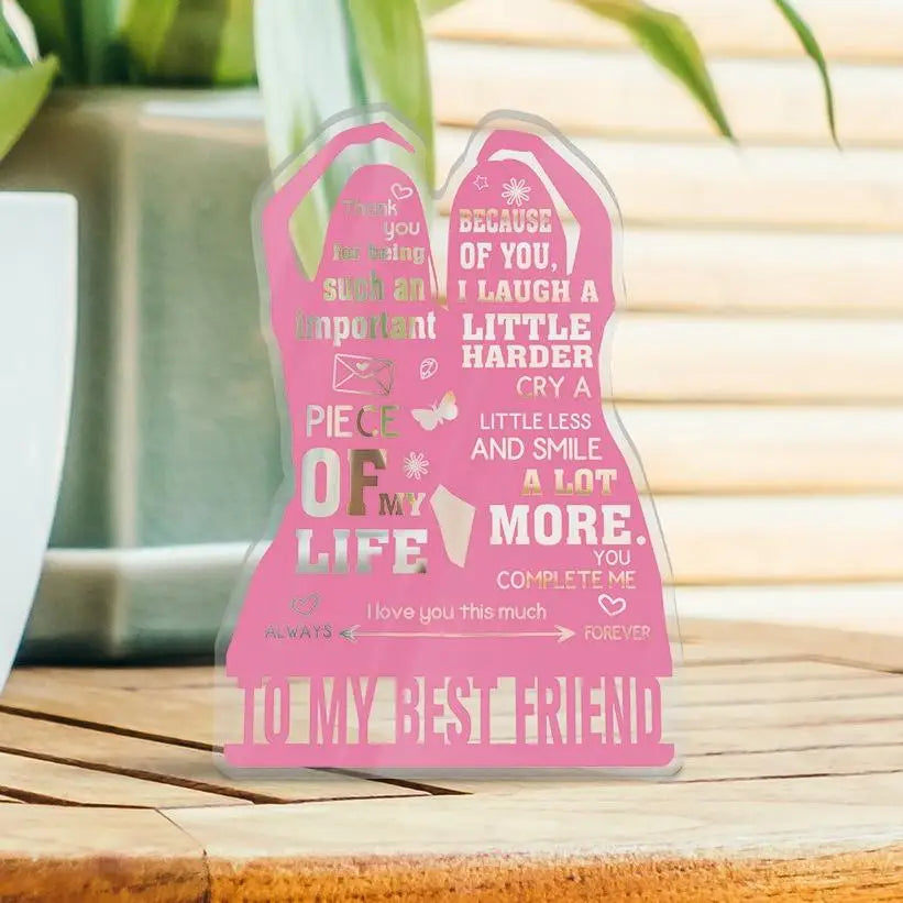Pink Acrylic Table Sign Ornament Home Decor Gift for Grandma Friend Wife Son Brother Mom Dad Sister