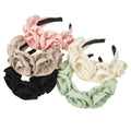 Professional Handmade Rose Cloth Bridal Headband Pure Color Peony Flower PROM Hair Accessory for Ladies and Girls