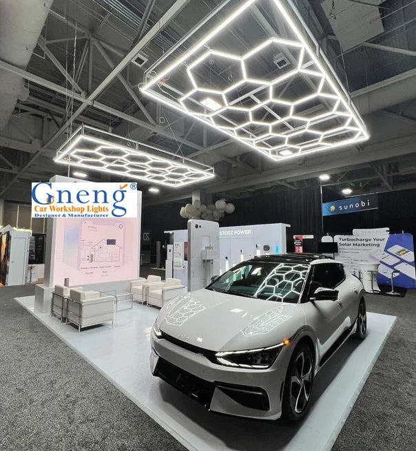 Wholesale OEM Led Hexagon Garage Detailing Car Workshop Auto Wash Beauty Lamp Neon Light