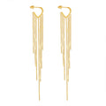 Titanium Steel Tassel EarringsTrending Korean Long EarringsFringe Earrings Women
