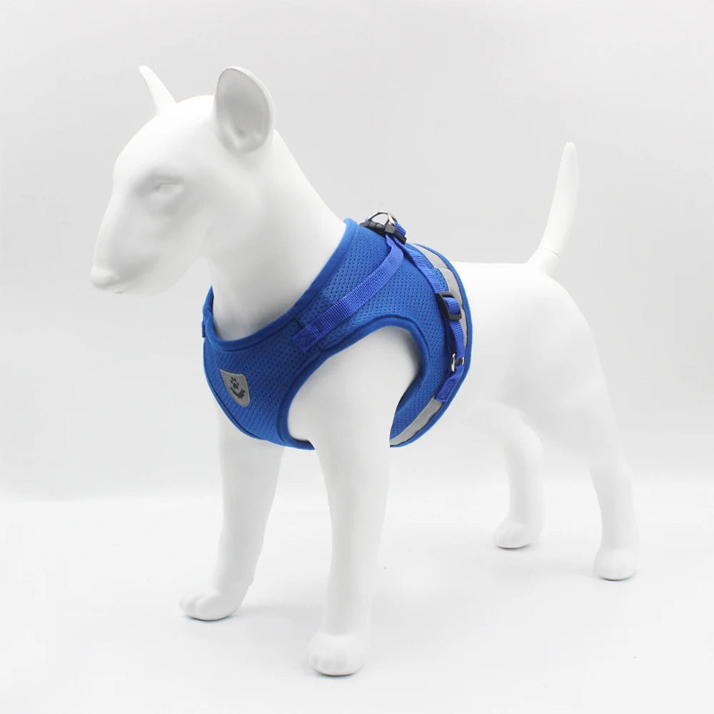 Wholesale Custom Soft Breathable Mesh Reflective Strips Pet Harness