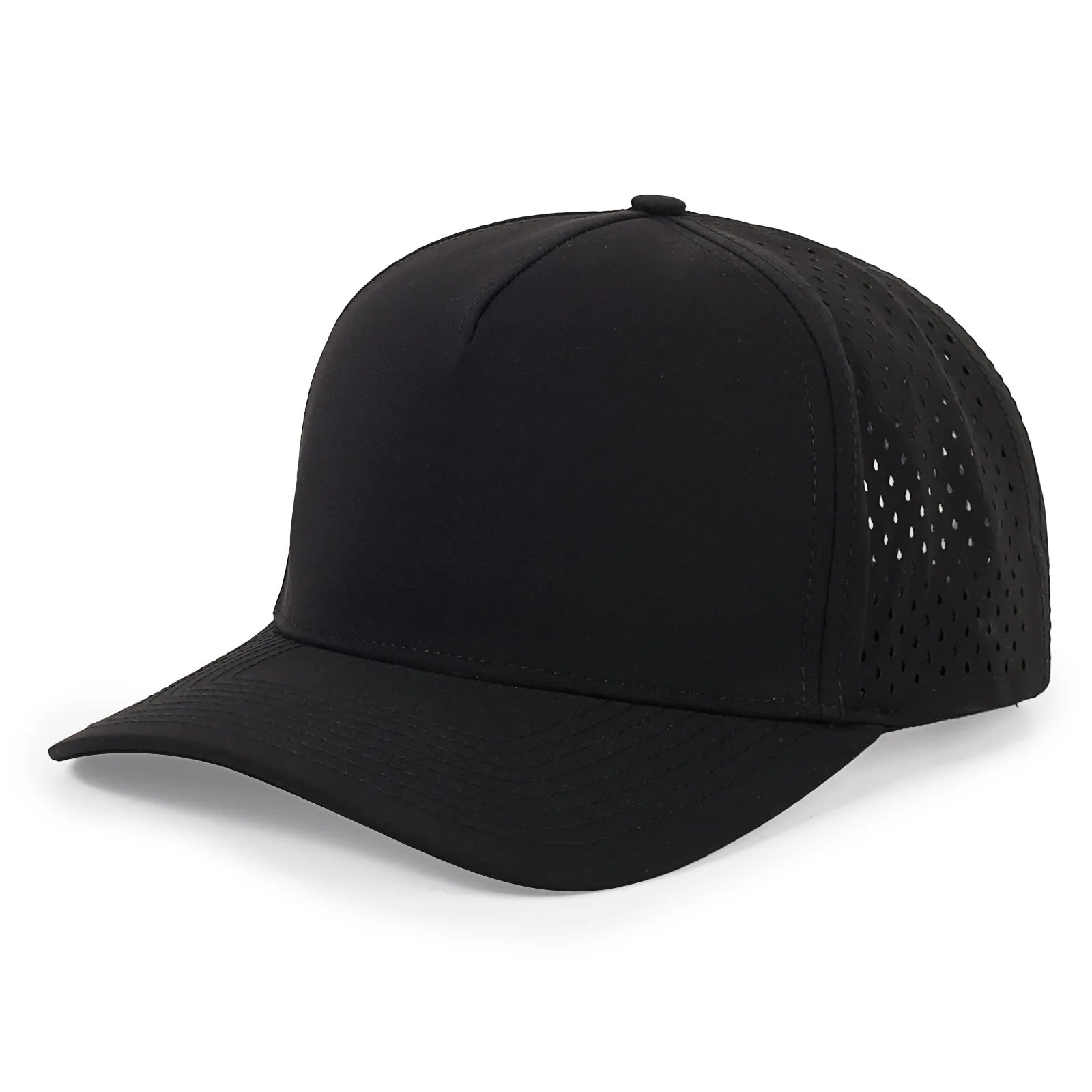 New Arrival Hot Sale 5 Panel Custom Laser Punching Baseball Caps Embroidery Logo