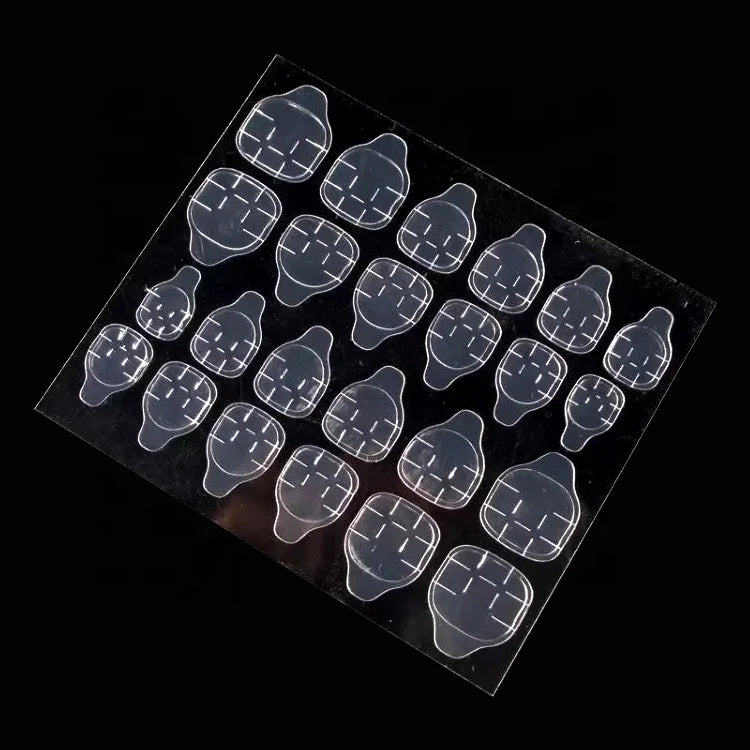 Transparent Jelly Double-side Tape Label Sticker Waterproof DIY Glue Tape Nail Adhesive Tabs Nail Glue for Press on Nails