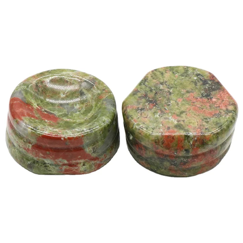 HZ Wholesale Natural Unakite Crystal Sphere Stand Gemstone Sphere Crystal Holders for Home Decoration