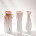 Creative Modern Pink Gradient Ceramic Vase Nordic Style for Desktop Study or Living Room Dry Flower Arrangement Ornament