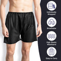 Disposable Underwear for Spa Men Black for Massage Use Daily Wear Tanning Spas Salons and Other Activities