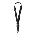 Gina Customizable Nylon Lanyard Logo Adjustable Free Length Heavy Duty Black Classic Design Features Carabiner Hook Phone Key