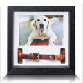 9x9 Black Pet Memorial Wood Display Case UV Printed Dog Collar Keepsake Frame for Remembrance