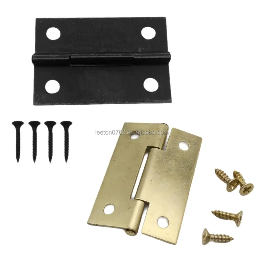 Factory Supply 2inch 50 X 34mm Metal Black and Gold Butt Hinge Strong Butt Hinge