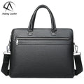 Briefcase for Men Genuine Cow Leather Male Business Crossbody Shoulder Bag Fashion Handbag 17610