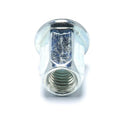 Hanjie Brand Customized White and Blue Zinc Steel Flat Head Full Hex Body Rivet Nuts with Open End
