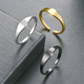 Dingchao Stainless Steel Open Ring for Women 18k Gold Plated Customizable Engraved Couple Rings Minimalist Fashion Jewelry