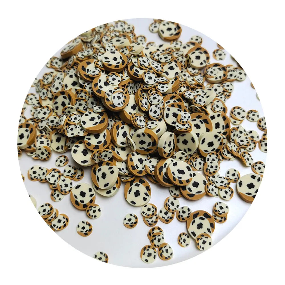 500g Polymer Clay Cookie Slices Mini Cheese Biscuits Sprinkles for DIY Slime Crafts Plastic Klei Mud Particle