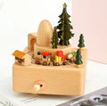 Plastic Wooden Music Box with Christmas Train Girls and Children Birthday Gifts for Valentine's Day Craft Gift Ornaments