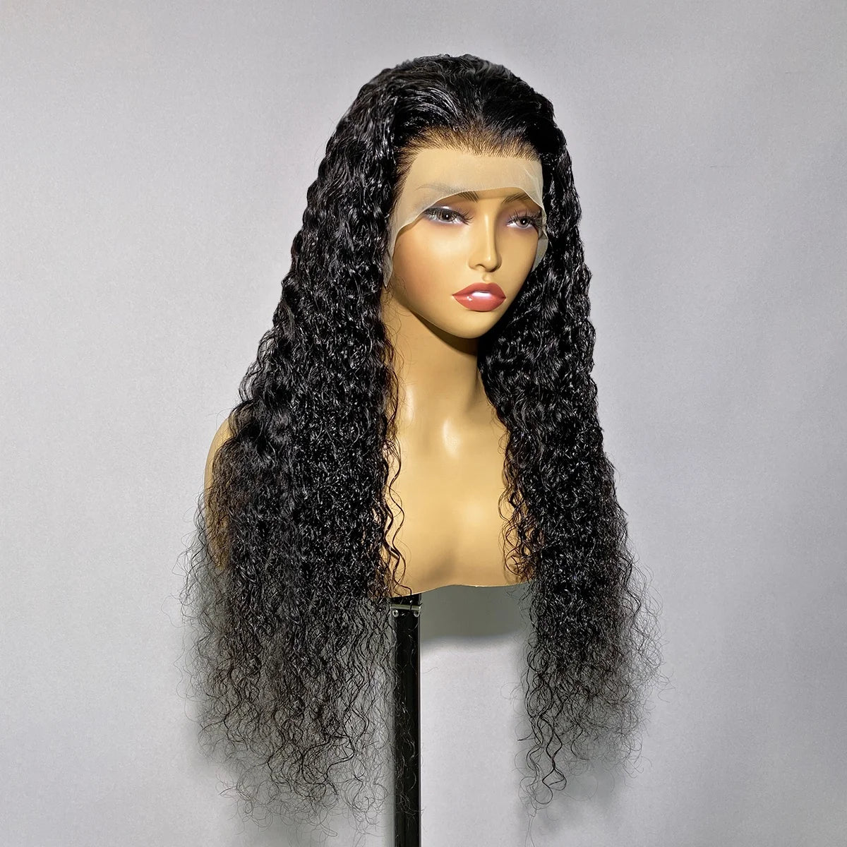 High Density 4x4 13x4 Water Curly Virgin Human Hair Glueless Lace Front Wig Raw 360 Human Hair Loose Curly Wig Lace Front Wigs
