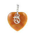 HZ Wholesale Natural Red Aventurine Chakra Healing Crystal Stone Heart Shape Pendant Women Fashion Necklace Heart Jewelry