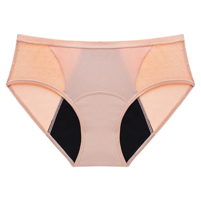 New Design Menstrual Panties Women's Plus Size Underwear 4-Layer Absorbent Leak-Proof Tampons Everyday Print Nylon