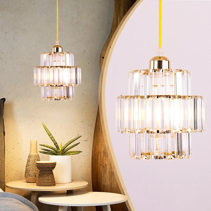 Kitchen Pendant Lights Modern Crystal Chandelier Lights for Home Dining Room or Bedroom Hanging Lamp