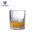 Huanghang 300ml Crystal Rock Whiskey Tumbler Custom Logo Clear Lead Free Ready to Ship Glass Gift