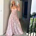 For OOTN 2023 Summer European American Women's Elegant One-Line Collar Evening Dress Satin Fabric with Lace Decoration Wholesale