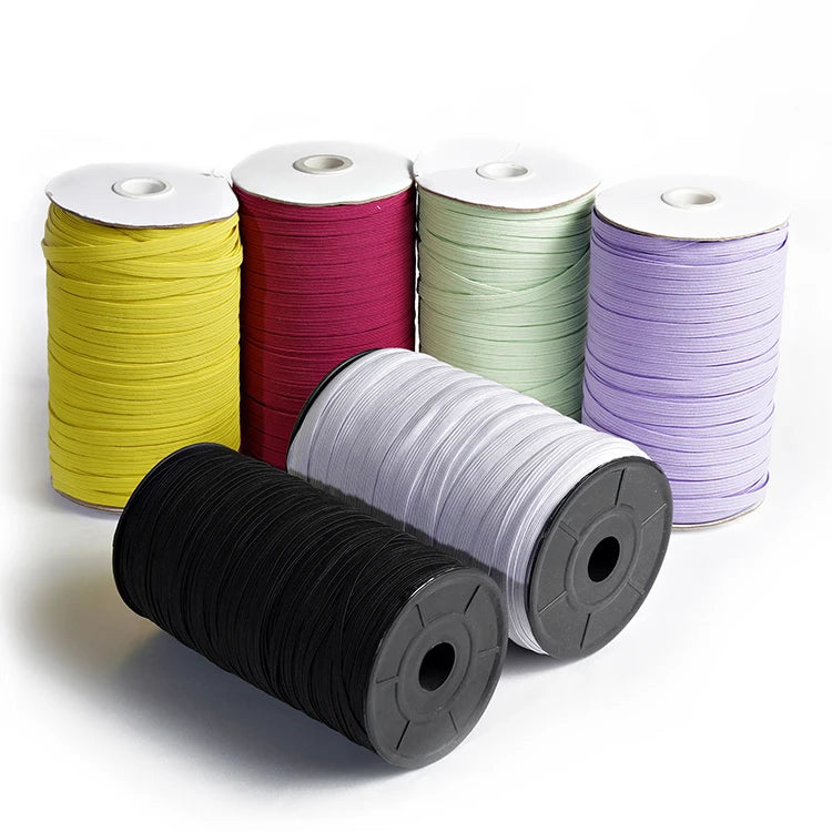Wholesale Knitted Braided Flat Elastic Band for Garment Elastic Tape