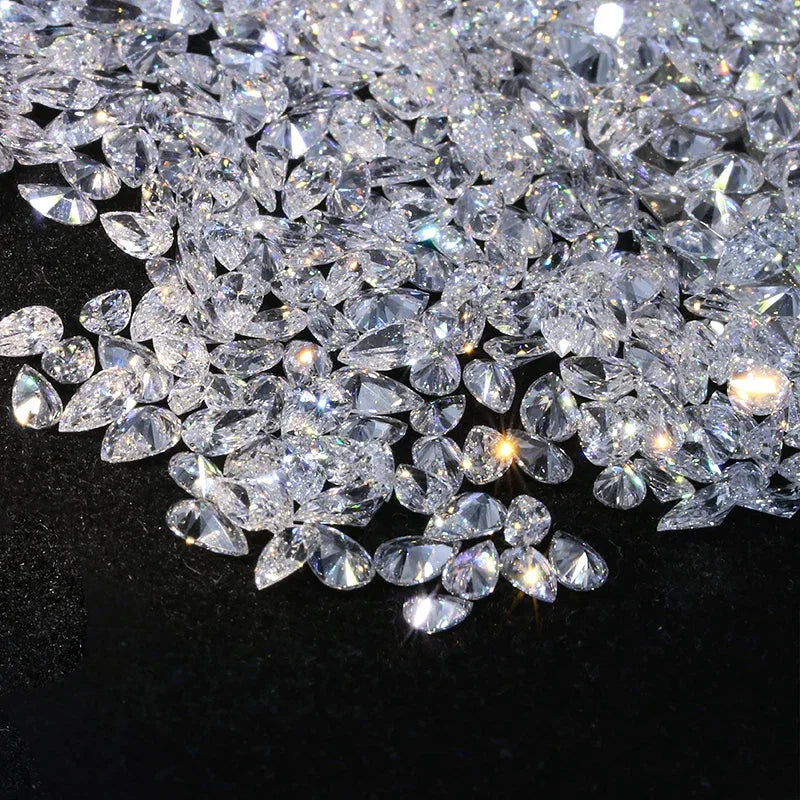 3*5mm 4*6mm Pear Loose Diamond DEF Color White VS Clarity Starsgem 24 Hour Delivery Melee Size Fancy Cut HPHT Lab Grown Diamonds