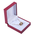 Glossy Red Leatherette Paper Jewelry Box Ring Necklace Boxes Wedding Gift Packing Boxes