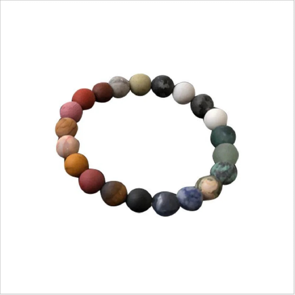 Fashion Wind Frosted Solar System Cosmic Planet Bracelet Natural Gem Crystal Agate Bead Bracelets Jewelry China Supplier