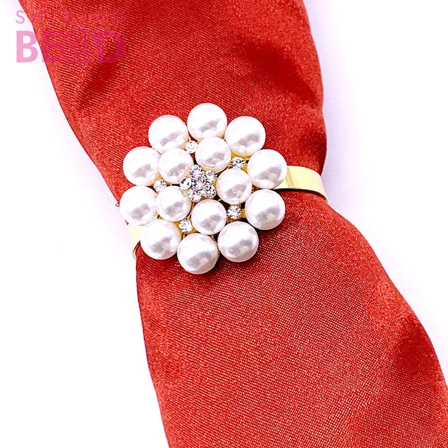 Napkin Rings Rhinestone Wedding Napkin Holder Gold for Table  Napkin Buckle Hotel Party  Decor Supplies